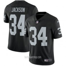 Mens Las Vegas Raiders #34 Bo Jackson Authentic Black Vapor Home Jersey Bestplayer